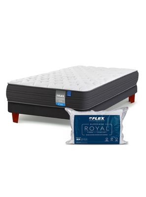 Cama Europea Europedic Dual Base Normal 1.5 Plazas + Almohada Royal