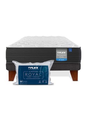 Imagen 2 del producto Cama Europea Europedic Dual Base Normal 1.5 Plazas + Almohada Royal