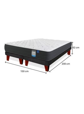 Imagen 2 del producto Cama Europea Europedic Dual Base Dividida 2 Plazas + 2 Almohadas Royal