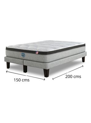 Imagen 2 del producto Cama Europea Dreamer Plus 1.5 Plazas Base Normal + Respaldo