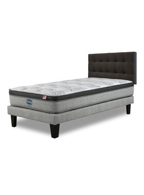 Cama Europea Dreamer Plus 1.5 Plazas Base Normal + Respaldo
