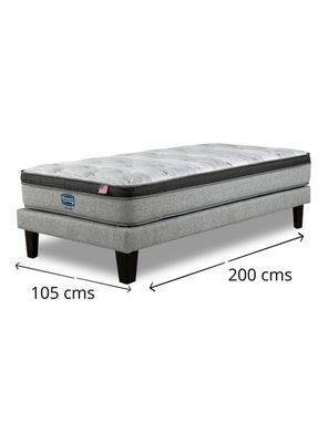 Imagen 2 del producto Cama Europea Dreamer Plus 1.5 Plazas Base Normal + Respaldo