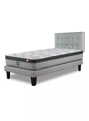 Cama Europea Dreamer Plus 1.5 Plazas Urbp Base Normal + Respaldo