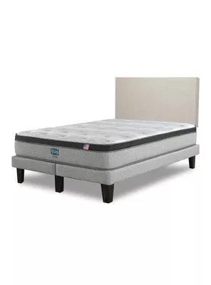 Cama Europea Dreamer Plus 2 Plazas Base Dividida con Respaldo