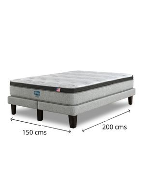 Imagen 2 del producto Cama Europea Dreamer Plus 2 Plazas Urbbar Base Dividida + Respaldo