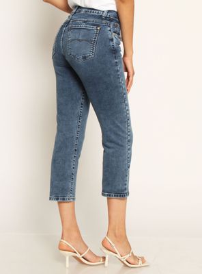 Imagen 2 del producto Jeans Capri Tiro Alto Pretina Básica