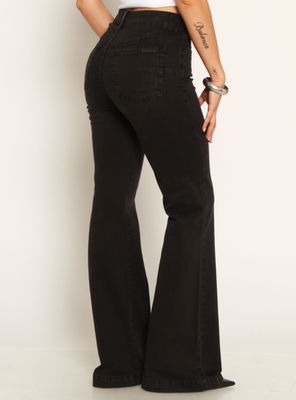 Imagen 2 del producto Jeans Flare Tiro Alto Pretina Básica 1 Botón