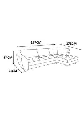 Imagen 2 del producto Sofá Seccional 4 Cuerpos Samantha Derecho Pu