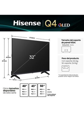 Imagen 2 del producto QLED Smart TV 32'' HD 32Q4SV