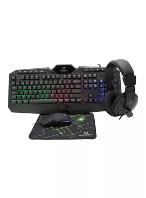 Kit 4 en 1 Insertion Pro Teclado + Headset + Mouse + Mousepad