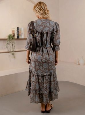 Imagen 2 del producto Vestido Midi Estampado con Mangas