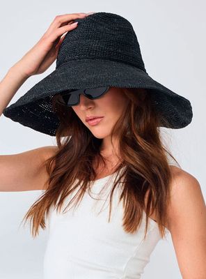 Imagen 2 del producto Sombrero Black Raffia Wide Brim