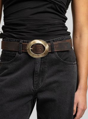 Imagen 2 del producto Cinturón de Cuero con Hebilla Ovalada