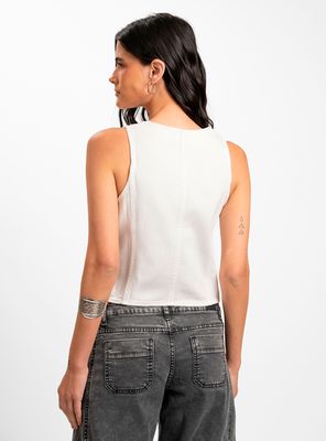 Imagen 2 del producto Vest Denim Blanco