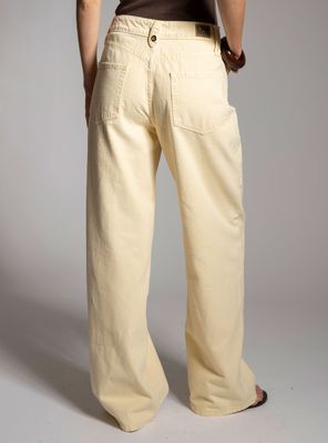 Imagen 2 del producto Jeans Recto Tiro Medio Amarillo