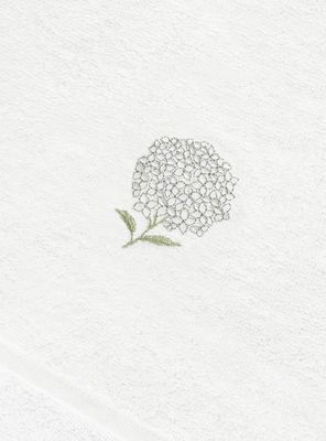 Imagen 2 del producto Toalla Bordada Hortensia Blanco Sábana