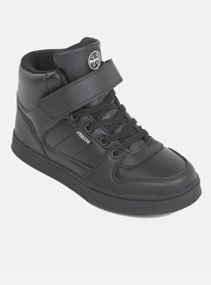 Zapato Escolar Caña Velcro Cuero Niño