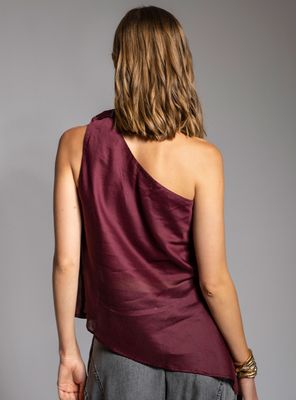 Imagen 2 del producto Polera Asimétrica Adraga Burdeo