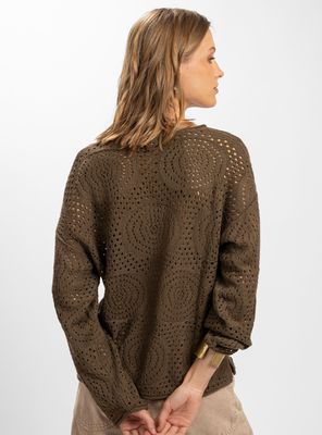 Imagen 2 del producto Chaleco Calado Portofino Café