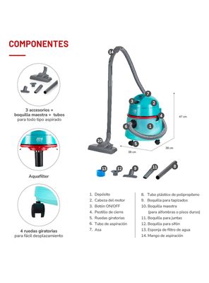 Imagen 2 del producto Aspiradora Tambor Aquafilter 1220AF