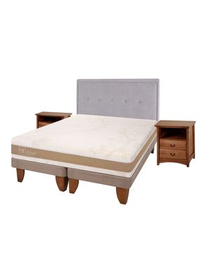 Cama Europea Rilassati Infinity  Smart Base Dividida 2 Plazas + Set Ganges