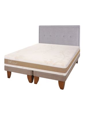 Cama Europea King Rilassati Infinity Base Dividida + Respaldo Ganges