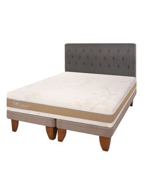 Cama Europea King Rilassati Infinity Base Dividida + Respaldo Kavery