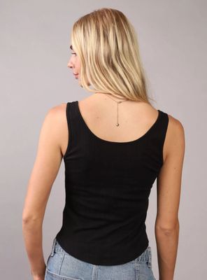 Imagen 2 del producto Top AE Ribbed Button sin Mangas