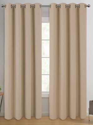 Set de Cortinas Black Out 140x220 cm Beige