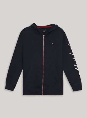 Imagen 1 del producto Polerón Cierre Color con Logo Script en Manga