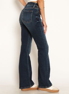 Imagen 2 del producto Jeans Flare Tiro Alto Pretina Básica 1 Botón