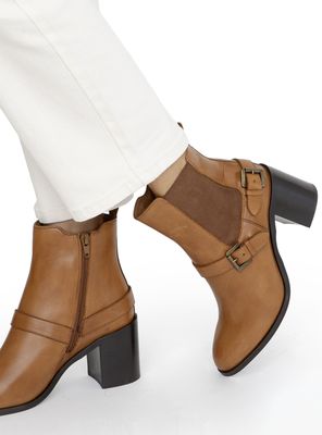 Imagen 1 del producto Botín Cuero Piarina 660968 Tostado Mujer