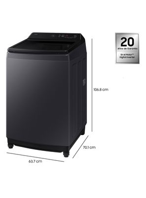 Imagen 2 del producto Lavadora Carga Superior 17 kg Eco Bubble Grafito 2026