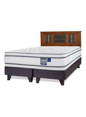 Cama Europea Majesty 2 Plazas Base Dividida + Respaldo Lorraine