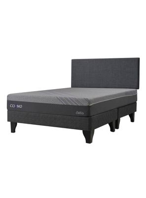 Cama  Cosmos 2 Plazas Base Dividda + Respaldo