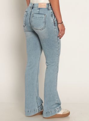 Imagen 2 del producto Jeans Flare Alforza Tiro Alto