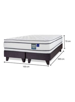Imagen 2 del producto Cama Europea Majesty 2 Plazas Base Dividida Grafito + Set Muebles Colonia