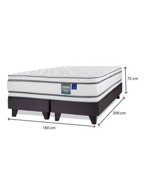 Imagen 2 del producto Cama Europea Majesty King Base Dividida Grafito + Set Muebles Colonia