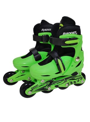 Patines en Línea Ajustables Negro/Verde Talla S