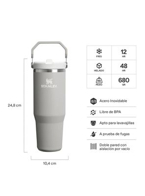 Imagen 2 del producto Botella de Agua Térmica Flip Straw 2.0 Ash 887 ml