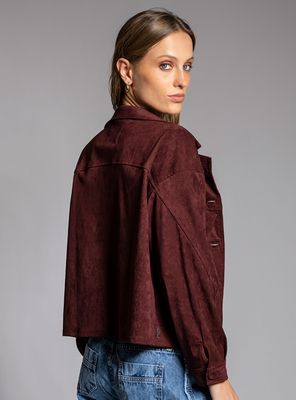 Imagen 2 del producto Chaqueta Bárbara Gamuza Burdeo