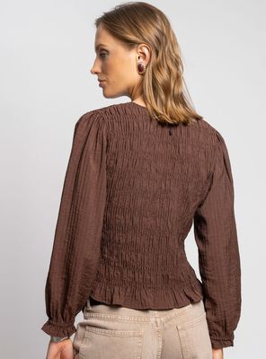 Imagen 2 del producto Blusa Boho con Fruncido y Manga Larga