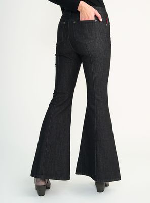Imagen 2 del producto Jeans Skinny Flare Raw Black Alforza
