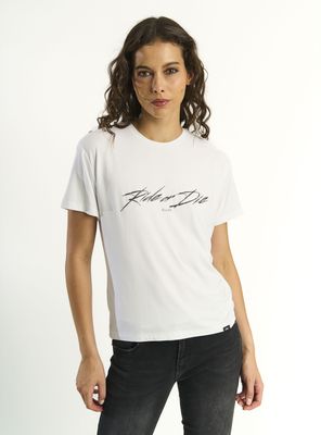 Polera Rock Round Neck Front Logo Loose Fit