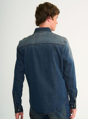 Imagen 2 del producto Camisa Denim Manga Larga Bolsillo Tapas Oxidado