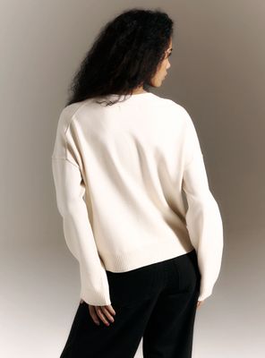 Imagen 2 del producto Cárdigan Holgado con Rombos de Tachas y Botones Metalizados