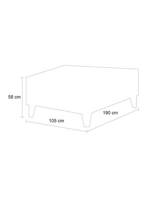 Imagen 2 del producto Cama Europea Cádiz 1.5 Plazas Base Normal + Set Cádiz