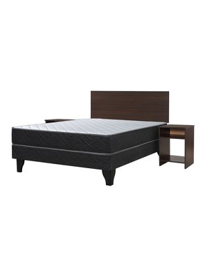 Cama Europea Cádiz 2 Plazas Base Normal + Set Cádiz