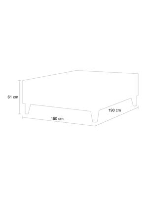 Imagen 2 del producto Cama Europea Cádiz 2 Plazas Base Dividida + Set Cádiz