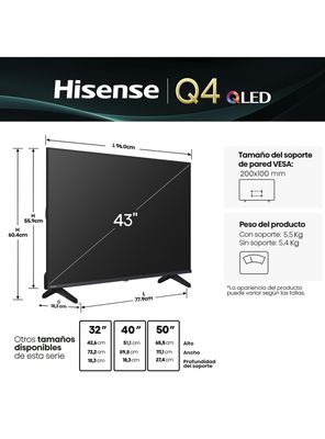 Imagen 2 del producto QLED Smart TV 43'' FHD 43Q4SV
